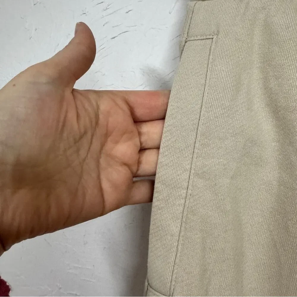 Jack & Jones Cream Cargo Jogger Sweatpants Mens M Classic Casual Cozy Athletic